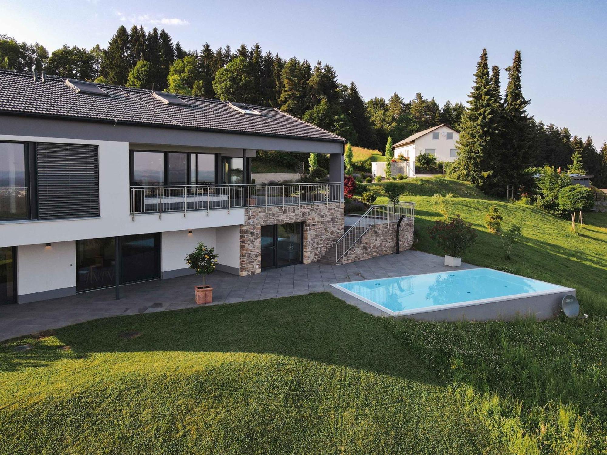 Greim15 --- Ganzes Ferienhaus Mit Fernsicht, Pool, Wellness Deutschlandsberg Extérieur photo