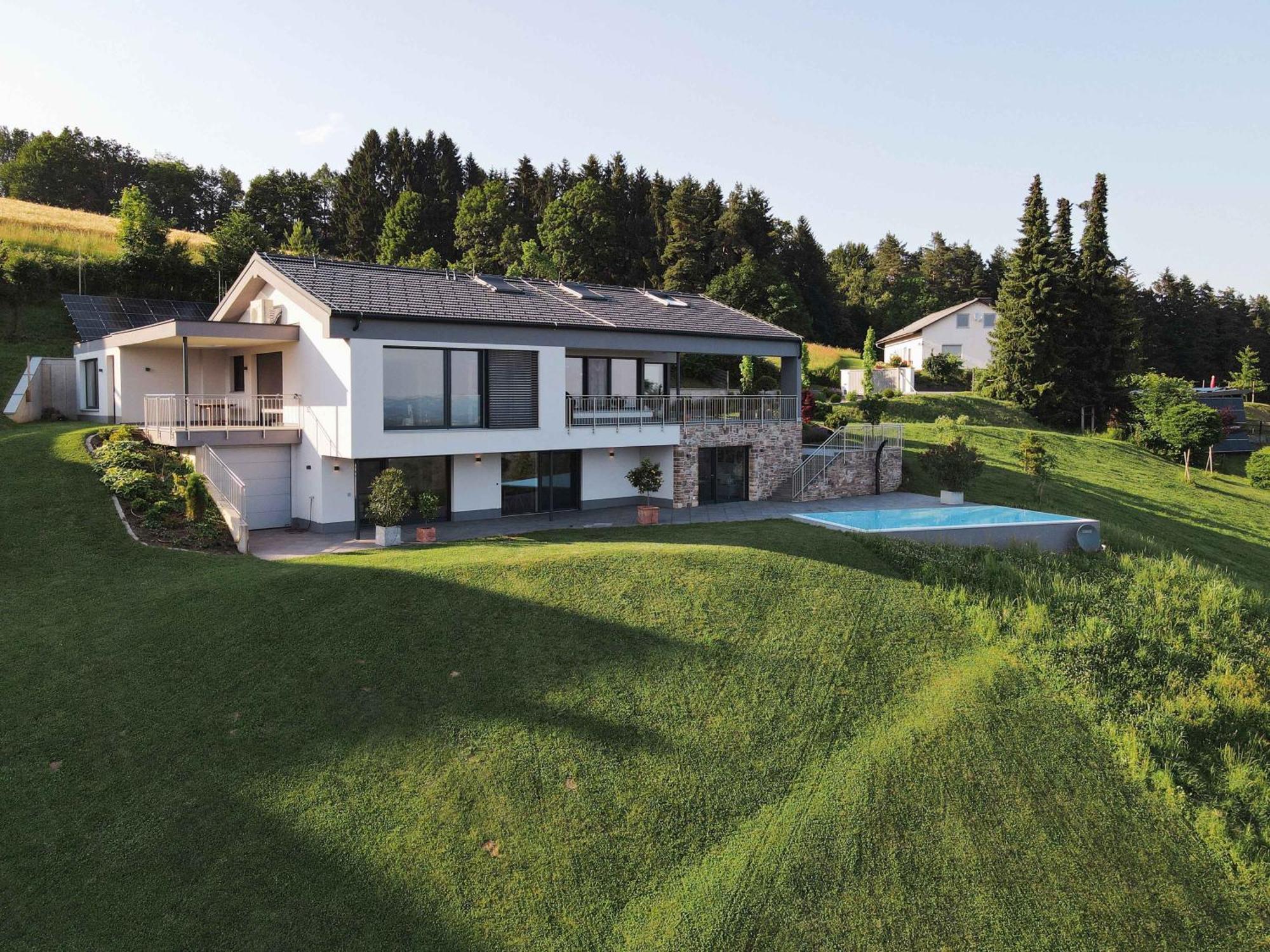 Greim15 --- Ganzes Ferienhaus Mit Fernsicht, Pool, Wellness Deutschlandsberg Extérieur photo
