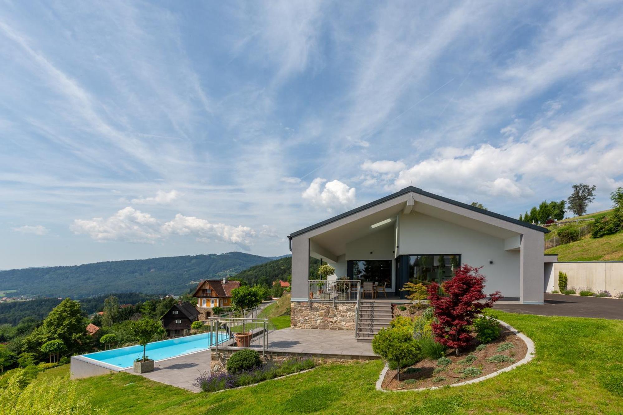 Greim15 --- Ganzes Ferienhaus Mit Fernsicht, Pool, Wellness Deutschlandsberg Extérieur photo
