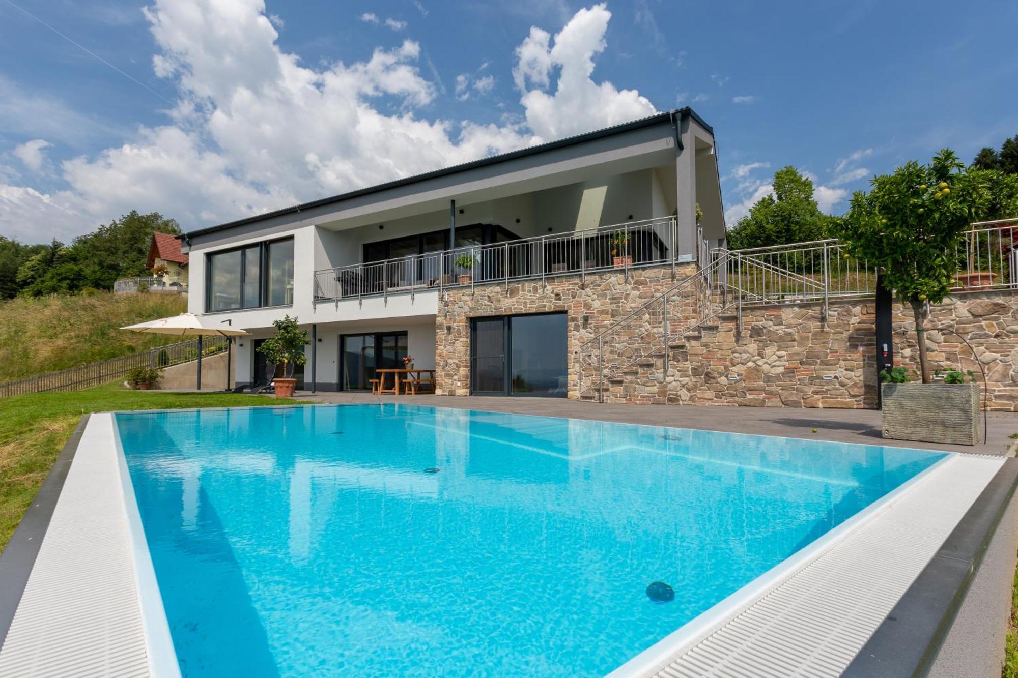 Greim15 --- Ganzes Ferienhaus Mit Fernsicht, Pool, Wellness Deutschlandsberg Extérieur photo