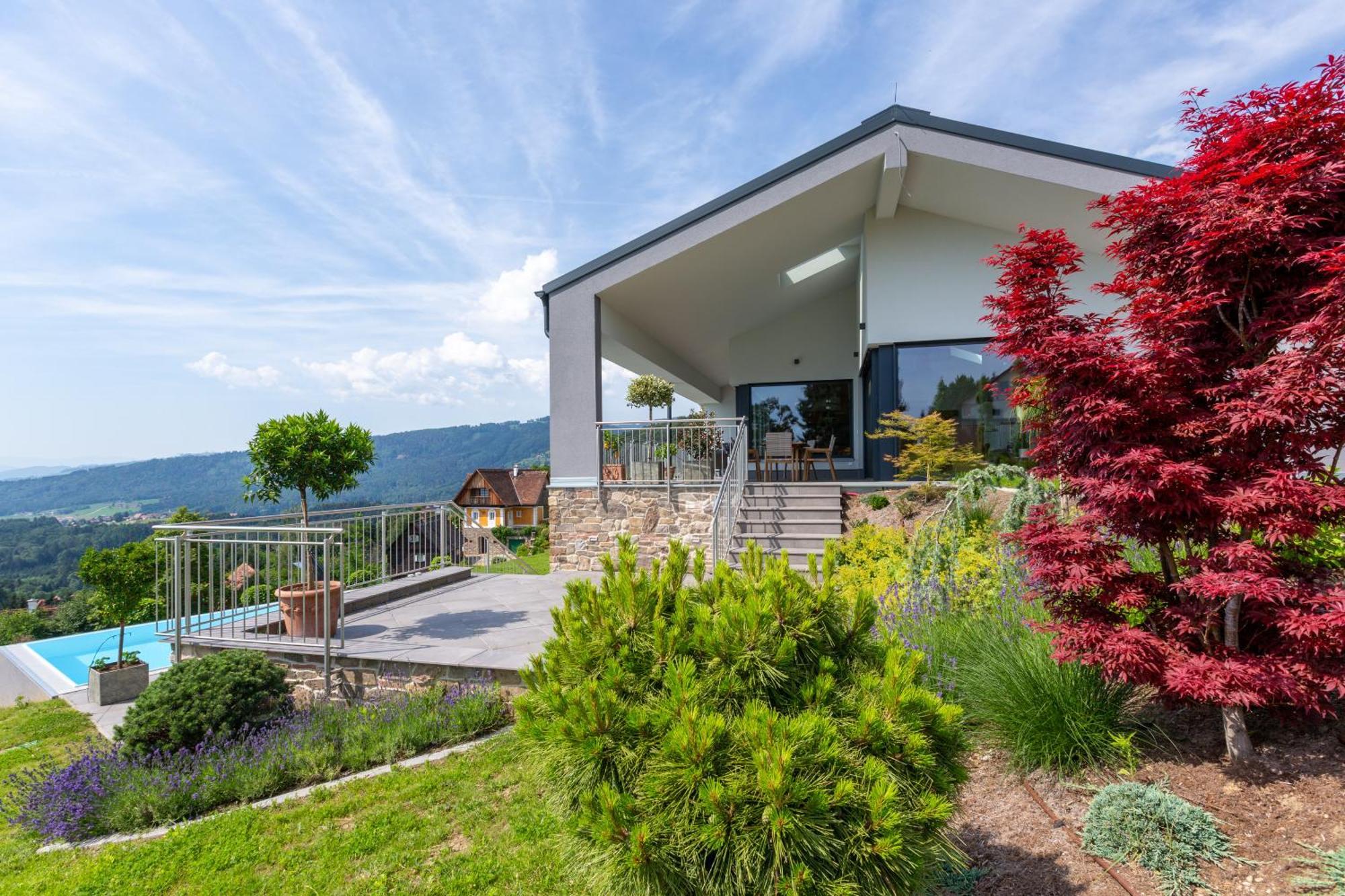 Greim15 --- Ganzes Ferienhaus Mit Fernsicht, Pool, Wellness Deutschlandsberg Extérieur photo